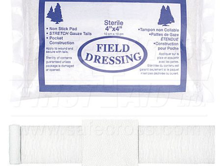 Compress Bandage, Field Dressing, 10.2 x 10.2 cm Online now