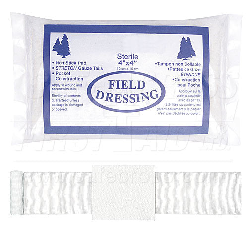 Compress Bandage, Field Dressing, 10.2 x 10.2 cm Online now