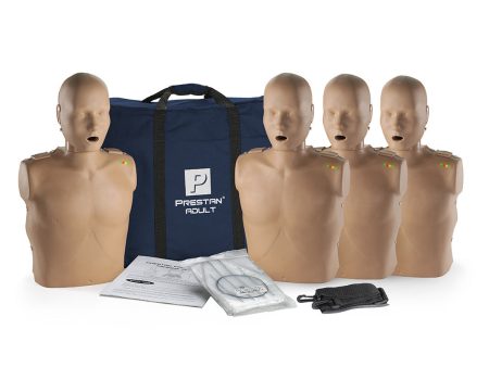 Prestan Adult Manikin 4 Pack with Monitor - Dark Skin Tone Supply