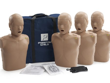 Prestan Child Manikin 4 Pack with Monitor - Dark Skin Tone on Sale