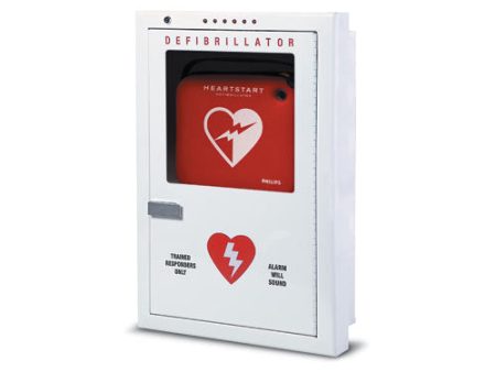 Premium AED Cabinet, Semi-Recessed For Discount