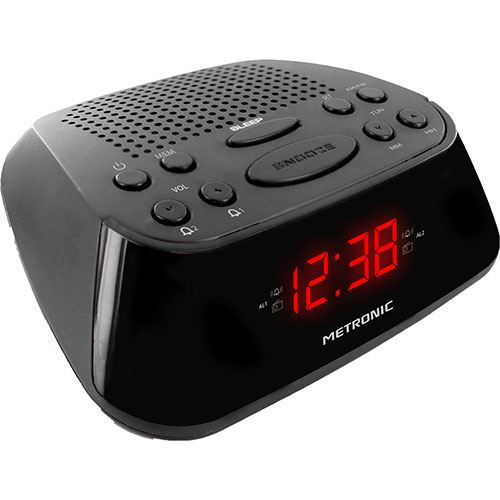 Rádio Despertador Metronic Duplo Alarme For Discount