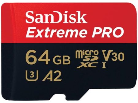 Cartão Micro SDXC SanDisk Extreme Pro 64GB C10 V30 U3 200MB S Online Hot Sale