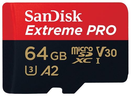 Cartão Micro SDXC SanDisk Extreme Pro 64GB C10 V30 U3 200MB S Online Hot Sale