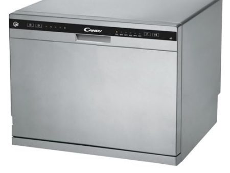 Máquina de Lavar Loiça Compacta Candy CDCP 6S | 6 talheres | F | Prateado Online Sale