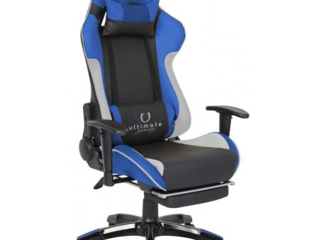 Cadeira Gaming Ultimate - Orion Azul   Preto   Branco Discount