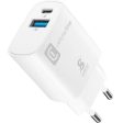 Carregador USB+USB-C Cellular Line 25W - Branco Discount