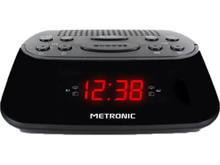 Rádio Despertador Metronic Duplo Alarme For Discount