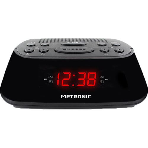 Rádio Despertador Metronic Duplo Alarme For Discount