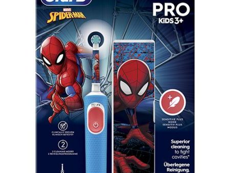 Escova de Dentes Elétrica Criança Oral-B Pro Kids 3+ - Spiderman + Estojo Sale