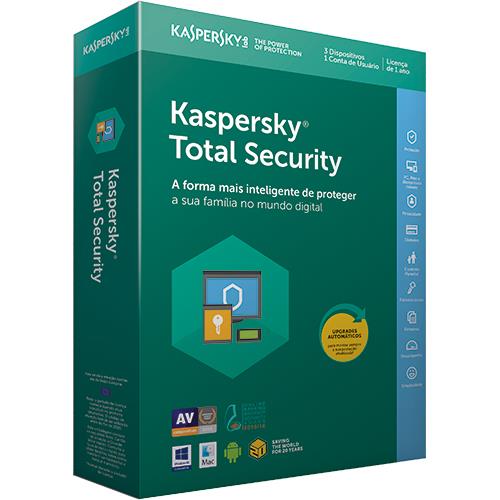 Kaspersky Total Security Multi-Device 2018 - 3 Dispositivos | 1 Ano on Sale