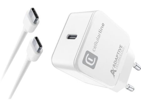 Carregador Cellularline Kit Casa Samsung USB-C 15W Branco Sale