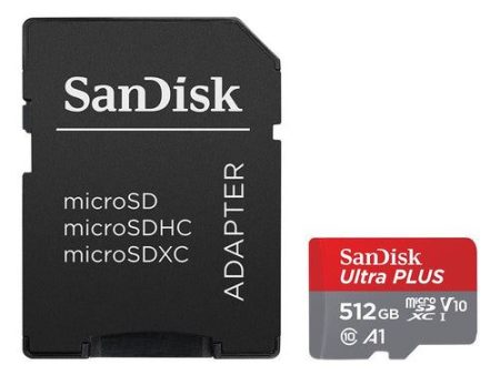 Cartão Micro SDXC SanDisk Ultra Plus 512GB Classe 10 130MB s For Cheap