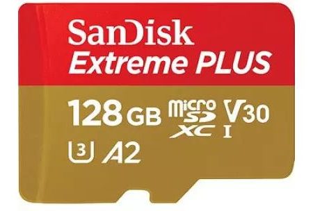 Cartão Micro SDXC SanDisk Extreme Plus 128GB Classe 10 V30 A2 U3 200 MB s For Sale