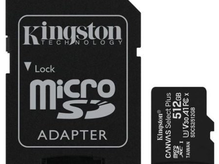 Cartão Micro SDHC Kingston Canvas Select Plus 512GB Classe 10 100MB s on Sale