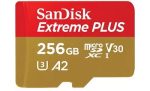 Cartão Micro SDXC SanDisk Extreme Plus 256GB Classe 10 V30 A2 U3 200 MB s Fashion