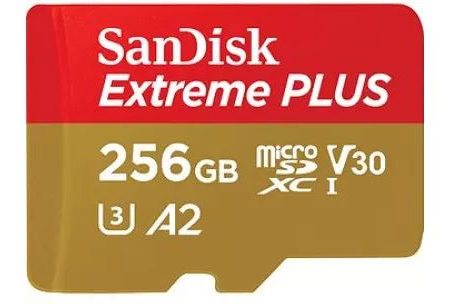 Cartão Micro SDXC SanDisk Extreme Plus 256GB Classe 10 V30 A2 U3 200 MB s Fashion