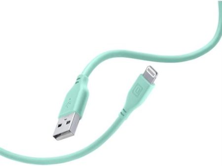 Cabo USB PARA Lightning Cellular Line Soft 1.2m - Verde Menta Cheap