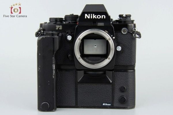 Very Good!! Nikon F3 Eye Level 35mm SLR Film Camera Body w  MD-4 Motor Drive Fashion